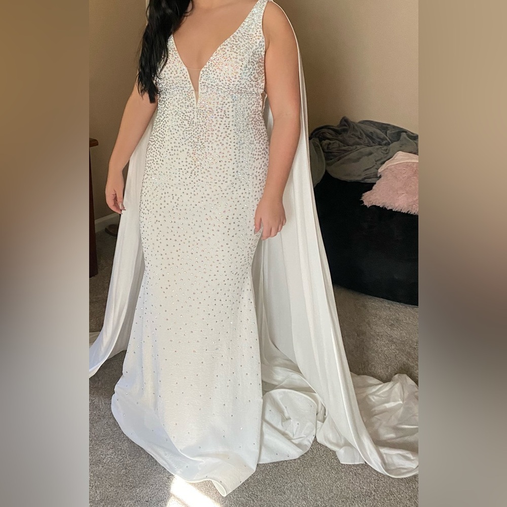 Jonathan Kane Couture Dress with added cape